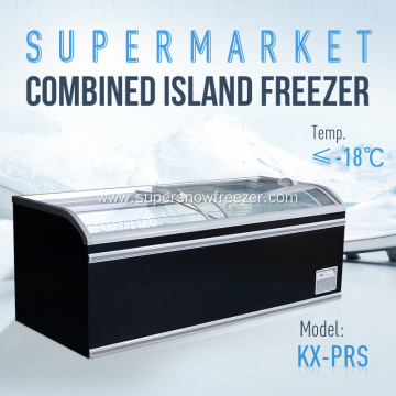 supermarket commercial deep freezer display frozen food